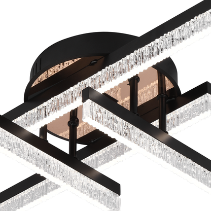 LED lustr s dálkovým ovládáním LT179/4BK, 35W, 4 prvky, studené/teplé/neutrální světlo, stmívatelný, černý