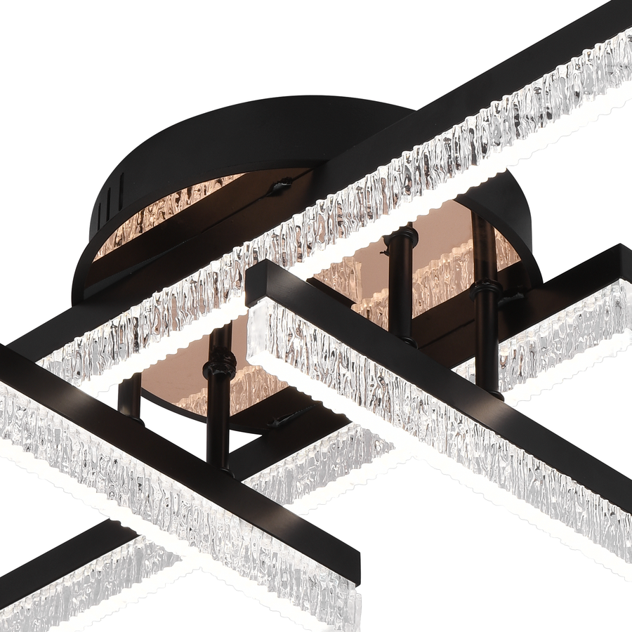 LED lustr s dálkovým ovládáním LT179/4BK, 35W, 4 prvky, studené/teplé/neutrální světlo, stmívatelný, černý