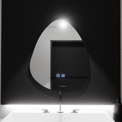 Organické LED zrcadlo 80x60cm, Fluido Touch, Demister System, Stmívatelné