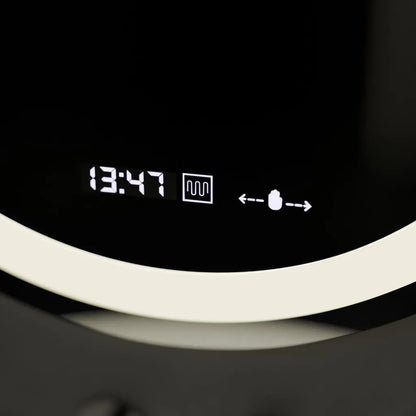 60 cm kulatý LED zrcadlo Celeste Motionglow Marcello Dimable Clock Defrition System