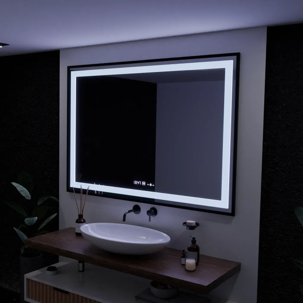 Mirror LED obdélníkový 100x70cm Verite Maje je noir Motion Glow Marcello System Postižení a teploměr dimable