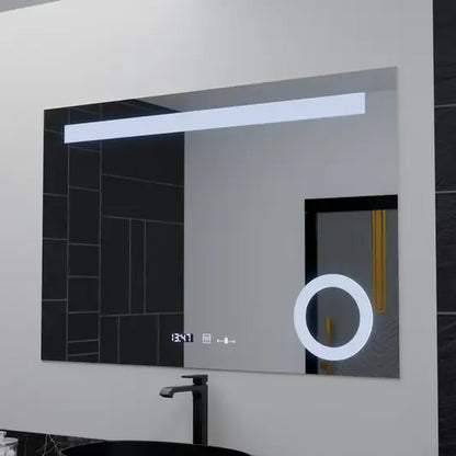 Zrcadlo LED obdélníkový 80x60cm Absoluční pohyb Marcello demontážní hodiny odmrazování systému termometr