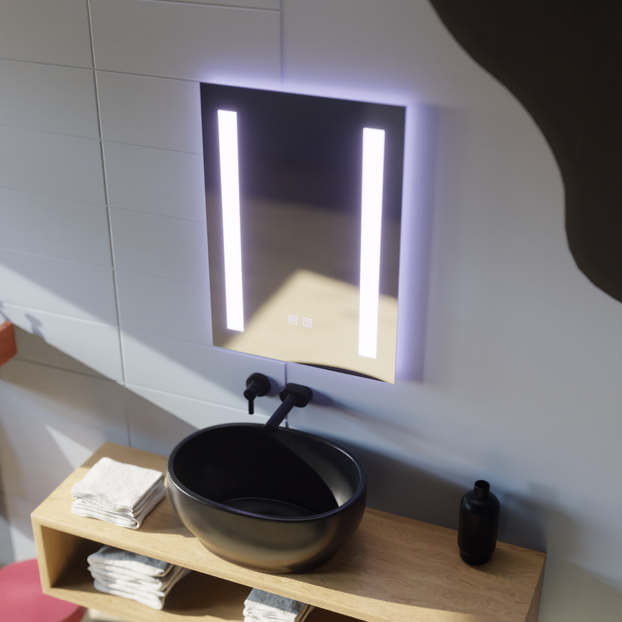 Obdélníkové LED zrcadlo, 50x70cm, C206S/50X70 Touch, Demister System, Stmívatelné