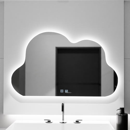 Cloud LED Mirror 60x40cm, Nuvola Touch, Demister System, Stmívatelná zrcátka Korman E Výchozí název Alessandro Design