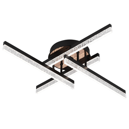 LED lustr s dálkovým ovládáním LT179/4BK, 35W, 4 prvky, studené/teplé/neutrální světlo, stmívatelný, černý