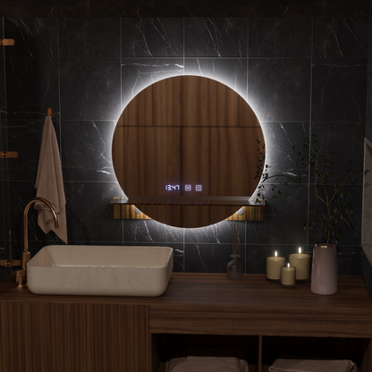 LED Touch dotykový systém Defrition Defrition System, hodiny a teplota 60x60 cm s integrovanou podporou