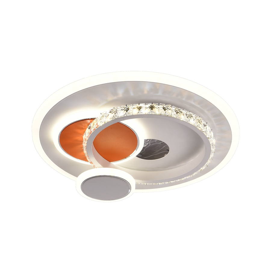 LED LED LED Heliox, 43W, 4 kruhy, chladné/horké/neutrální světlo, bílá