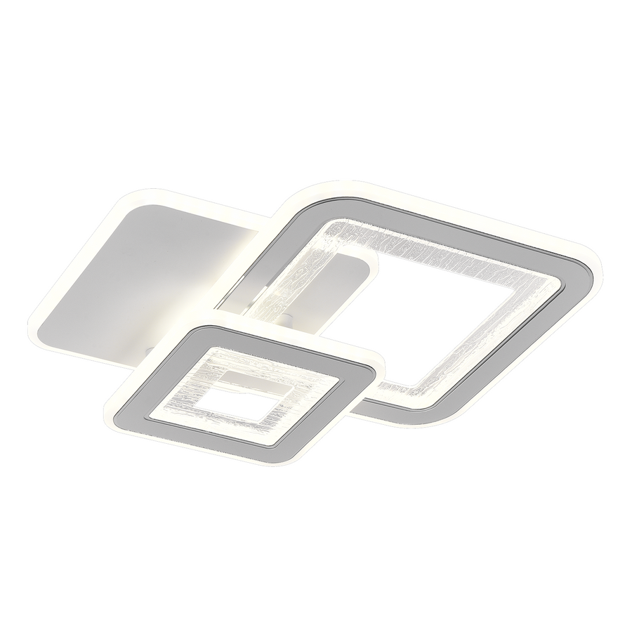 LED LED čtvercový, 34W, 3 čtverce, studené/horké/neutrální světlo, bílá