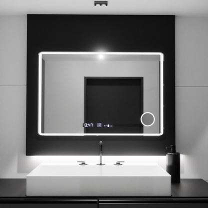 Zrcadlo LED obdélníkový 120x80cm Aura Ritlesso Poro Motionglow Marcello System Postižení a teploměr kamioty kosmetiky