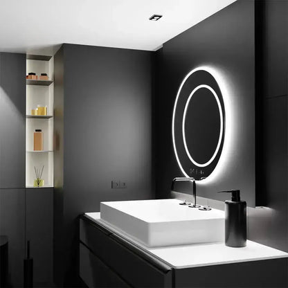 Mirror LED Touch Dotyk Červen Systém Dispozice 60x60 cm Marcello Funghi Collection
