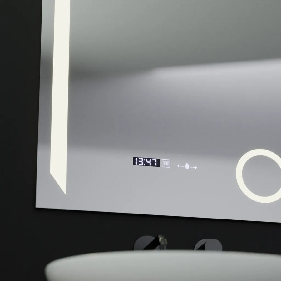 Zrcadlo LED obdélníkový 60x80cm Precision Motionglow Marcello Systémové postižení a teploměr z koamimického skla