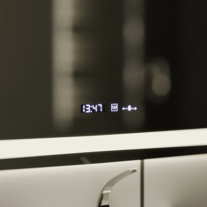 Obdélníkové LED zrcadlo, 100x75cm, Verite MotionGlow Marcello, Demister System, Hodiny & Teploměr, Stmívatelné