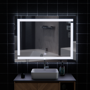 Giga LED zrcadlo, 80x60cm, Silver, Touch, 6000K light