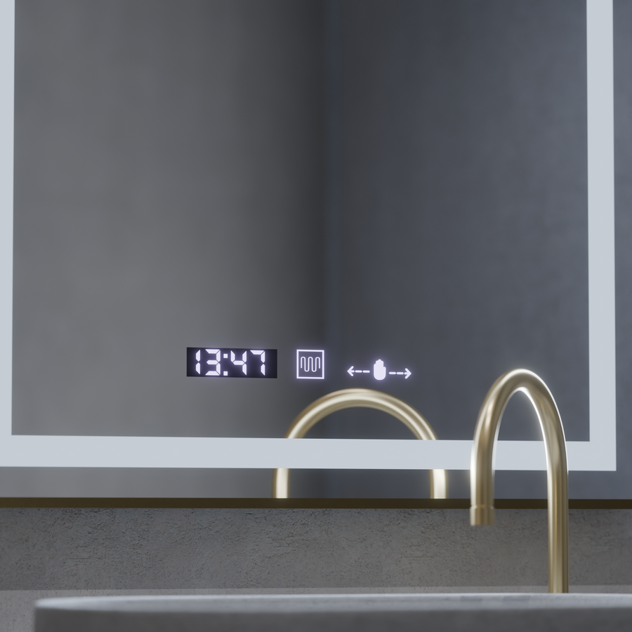 Zrcadlo LED obdélníkový 60x80cm Verite Royale Gold Motiongllow Marcello Dimable Hoding Dezontace