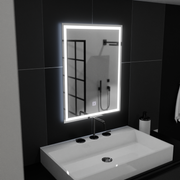 Zrcadlo LED obdélníkový rámeček 50x70cm Základní dotek