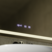 LED Touch Werner Mirror Defrition System, hodiny a teplota 80x60 cm