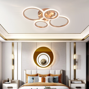Lulus LED 44W Betty Gold - 4 kruhy, řepné, chladné/horké/neutrální světlo