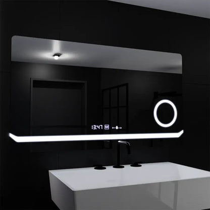 Mirror LED obdélníkový 80x60cm Definice Motiongllow Marcello Demontling CLOCK SYSTÉM