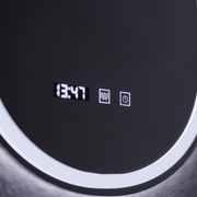 LED Touch Wilhelm Mirror Defrition System, hodiny a teplota 50x80 cm