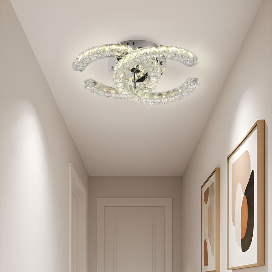 Lulus LED Crystal s dálkovým ovládáním Šia 27W Dimable Silver