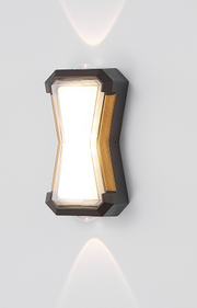 Fantazie aplikují exteriér a interiérový LED, 2 zdroje x 1W, IP65, kovový, černý, 3000k