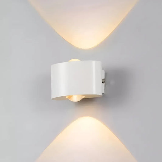 Fantazie aplikují exteriér a interiérový LED, 2 zdroje x 1W, IP65, kovový, bílý, 3000k