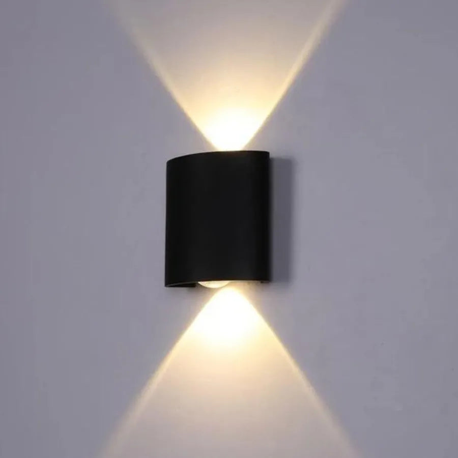 Fantazie aplikují exteriér a interiérový LED, 2 zdroje x 1W, IP65, kovový, černý, 3000k