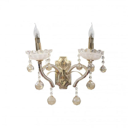 Aplikujte Carol, 2*E14, Gold, Metal and Crystal