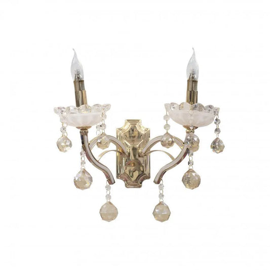 Aplikujte Carol, 2*E14, Gold, Metal and Crystal