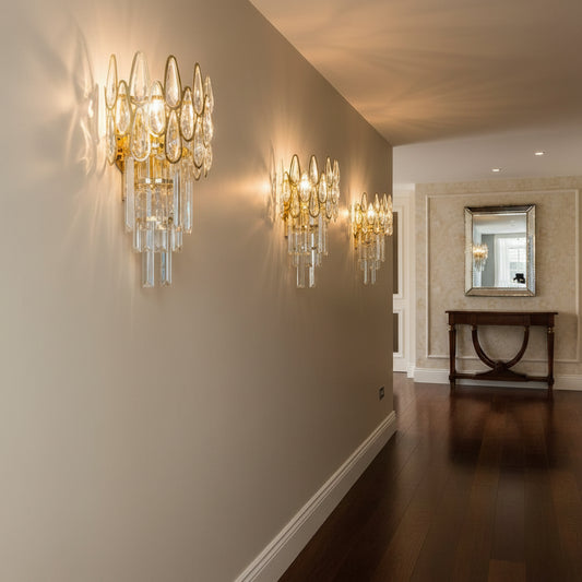 Lampa Cristal Jeannette 2x E14, 35x15x12, Zlatá