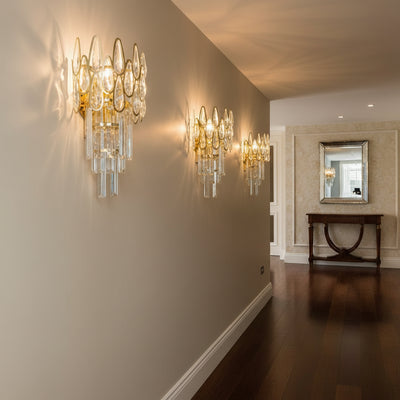 Lampa Cristal Jeannette 2x E14, 35x15x12, Zlatá