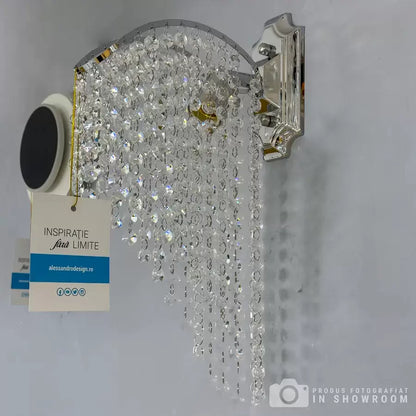 Aplica Cristal Ander 1x E14 Crom Lucios Aplice de Interior Default Title Alessandro Design