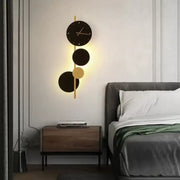 Použít LED BRYSON 18W Integrované černé zlaté hodiny