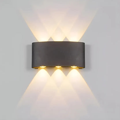 Fantazie aplikují exteriér a interiérový LED, 6 zdrojů x 1W, IP65, kovový, černý, 3000k
