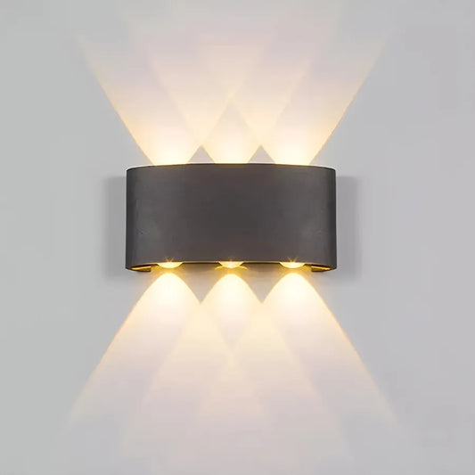 Fantazie aplikují exteriér a interiérový LED, 6 zdrojů x 1W, IP65, kovový, černý, 3000k
