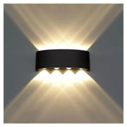Fantazie aplikují exteriér a interiérový LED, 8 zdrojů x 1W, IP65, kovový, černý, 3000k