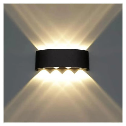 Fantazie aplikují exteriér a interiérový LED, 8 zdrojů x 1W, IP65, kovový, černý, 3000k