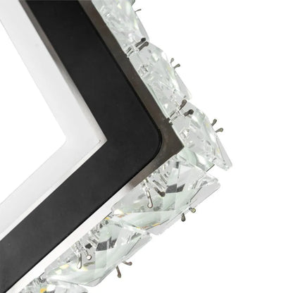 Naneste Terrano LED s krystaly, čtvercové, 24w, studené/horké/neutrální světlo, černé a nerezové