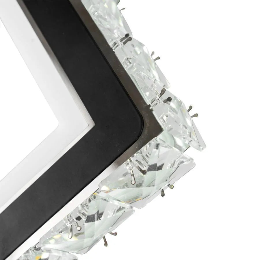 Naneste Terrano LED s krystaly, čtvercové, 24w, studené/horké/neutrální světlo, černé a nerezové