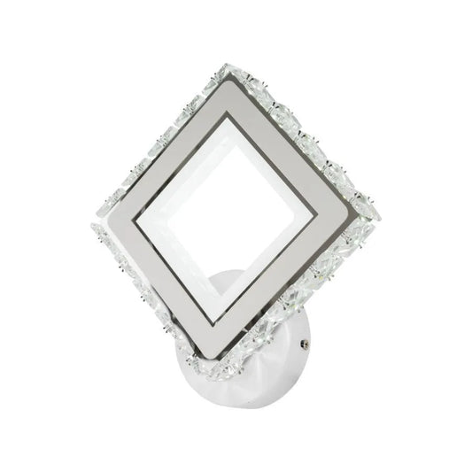 Naneste Terrano LED s krystaly, čtvercové, 24w, studené/horké/neutrální světlo, bílé a nerezové