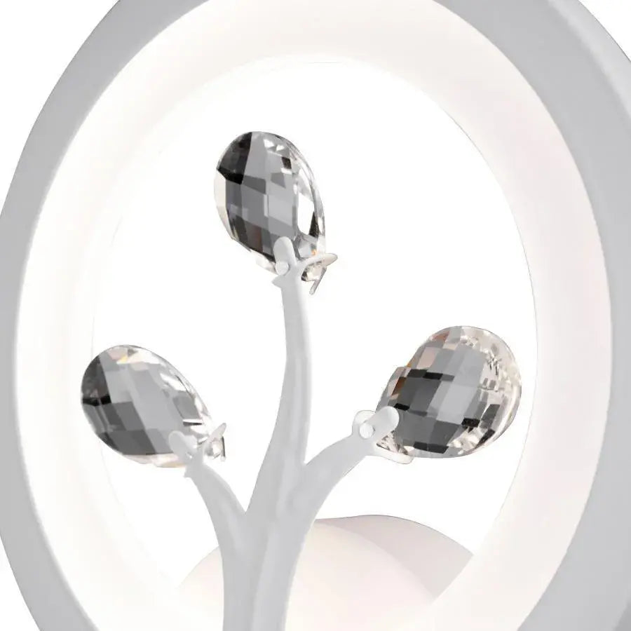 Naneste Daisy LED, 13W, studené/horké/neutrální světlo, bílá s krystalem