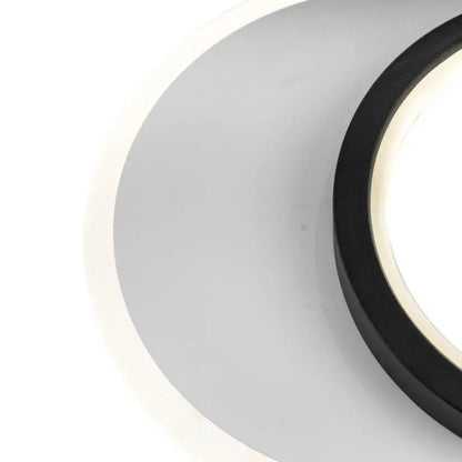 27W SMALON LED nástěnné světlo, 2 kruhy, studené/teplé/neutrální světlo, černá bílá