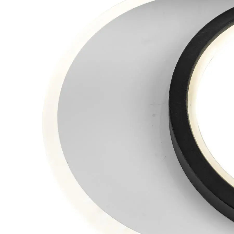 27W SMALON LED nástěnné světlo, 2 kruhy, studené/teplé/neutrální světlo, černá bílá