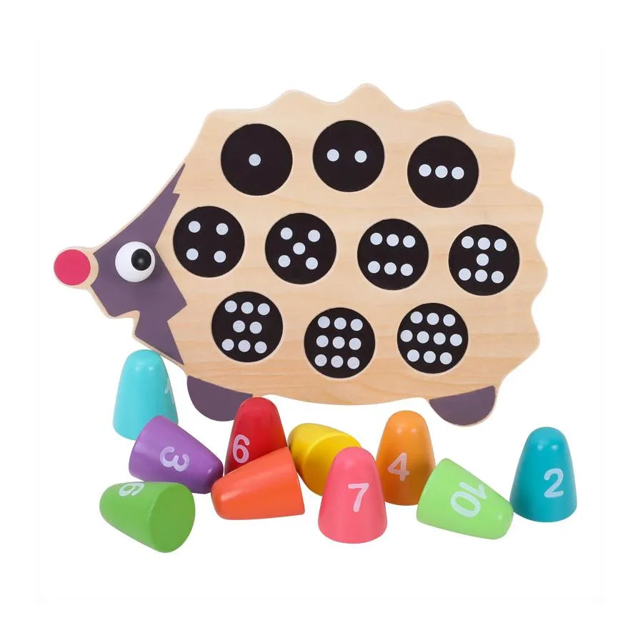 Hrajte asociaci asociace je hedgehog s čísly