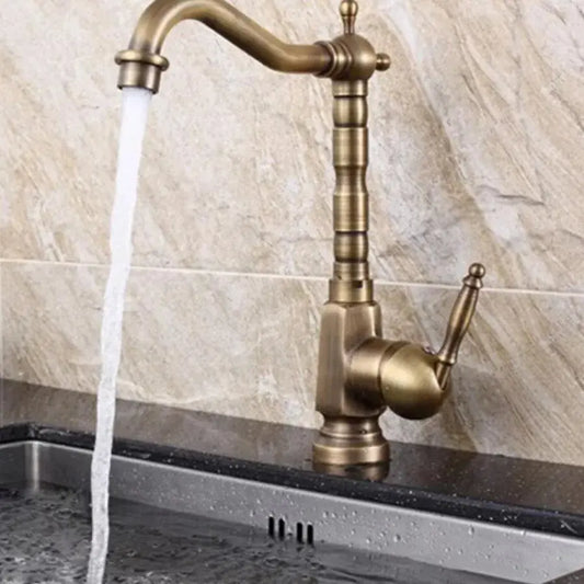 Kuchyňská baterie, sanitární mosaz, zlato, OD/2046