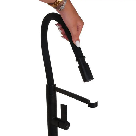 Kuchyňská baterie, sanitární mosaz, černá, CF2045