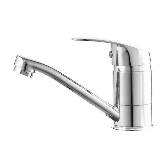 Dřezová baterie, otočný výtok, délka 18 cm, keramická kartuše, chrom, připojení v ceně Kuchyňské baterie Výchozí název Alessandro Design
