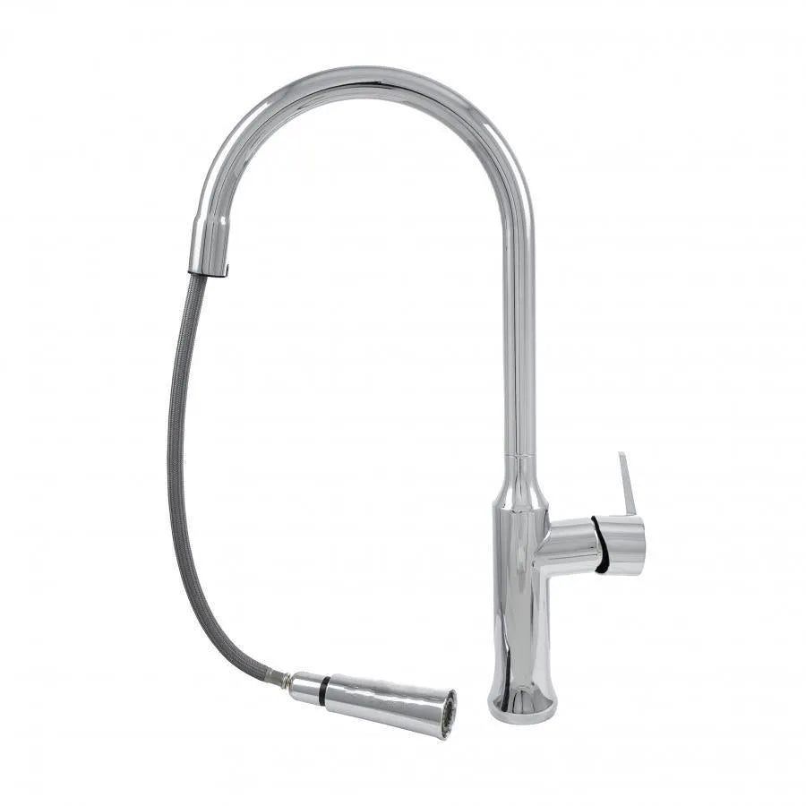 Kuchyňská baterie s extrahovatelnou sprchou stříbrné sanitární mosazné CF/1035/C1