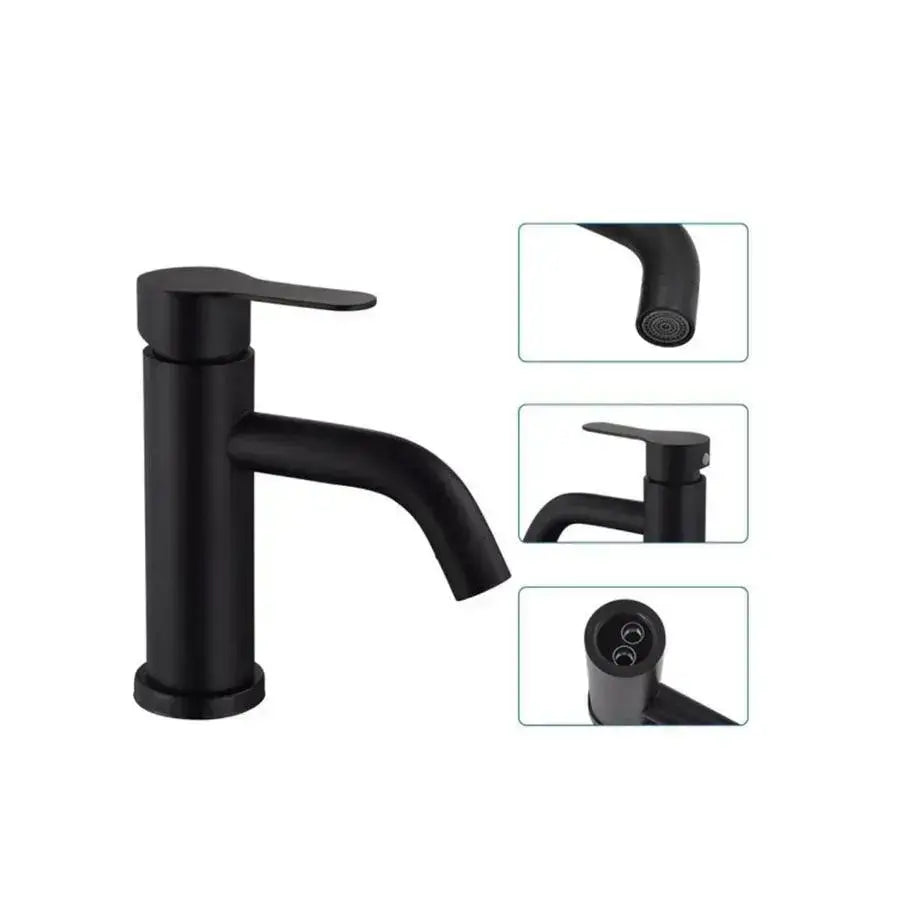 Baterie Washbasin, nerezová ocel 304, černá, HS/Ly007