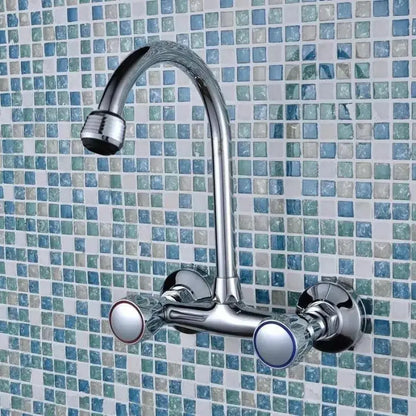 Nástěnná baterie s růží a rotační trubkou, slitinou, chrome, PR001